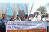 Broom protest by Jokatte residents demanding shutting down of MRPL coke, sulphur units